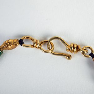 Cloisonne fine old beads, carved old crystals, carved floral silver spacers and S  hook closure - Image 4