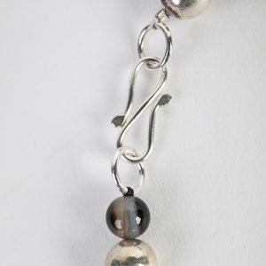 Onyx beads, silver spacers, Eid Al Kursi pendant - Image 5