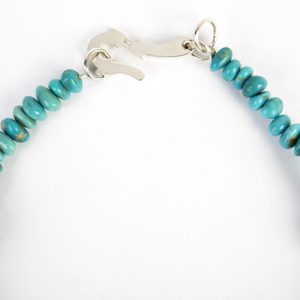 Turquoise large, natural nuggets, large old corals, small turquoise and coral bead spacers sterling hook closure - Image 5